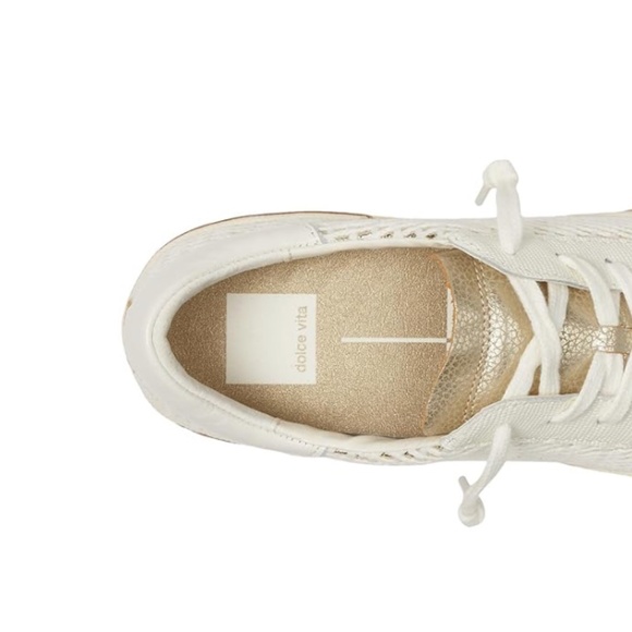 Zina Sneakers Bone Gold Woven - Picture 2 of 5